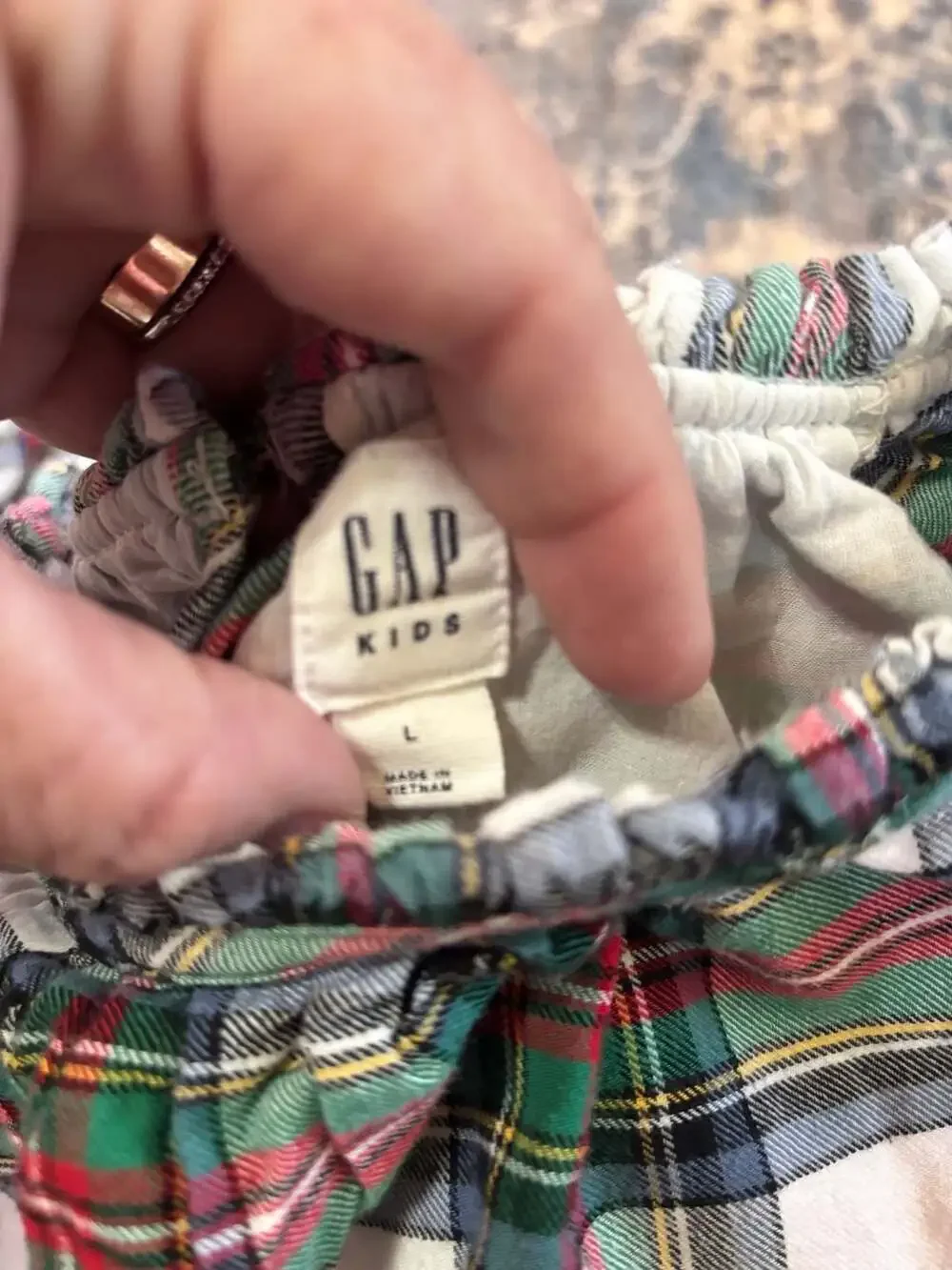 Gap Kids Plaid Dress Size L